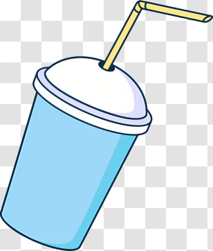 Bubble Gum - Blue Drink Cup With Straw Transparent PNG