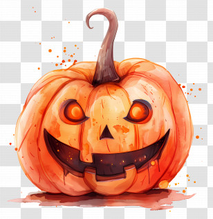 Spooky Pumpkin - Spooky Carved Pumpkin For Halloween Transparent PNG