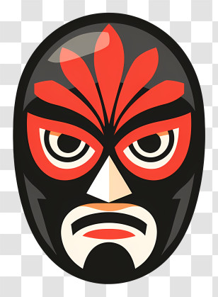 Wrestling Mask - Colorful Luchador Mask Transparent PNG
