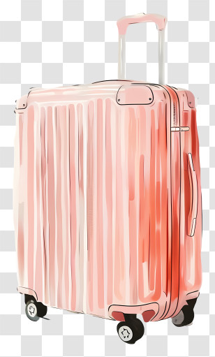 Luggage - Pink Luggage For Travel Adventures Transparent PNG