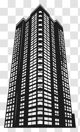 Skyscraper - Tall Skyscraper In Urban City Transparent PNG