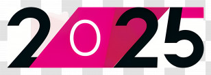 2025 Year - Bright Pink Year 2025 Graphic Design Transparent PNG