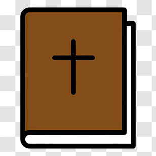 Holy Bible Book - Brown Book With Cross Symbol - Faith Illustration Transparent PNG