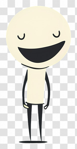 Stick Figure Laughing - Happy Smiling Person Transparent PNG