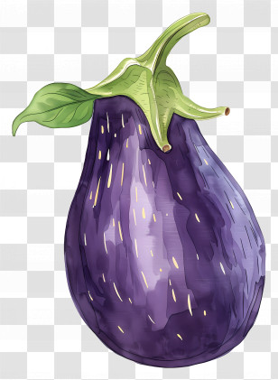 Eggplant - Fresh Purple Eggplant Transparent PNG