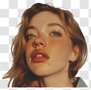 Sydney Sweeney - Girl Portrait With Blonde Hair Transparent PNG