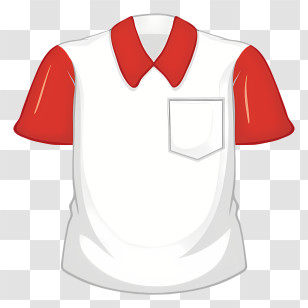 Red And White Shirt - Red And White Casual Shirt Transparent PNG