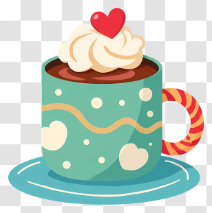 Mug Of Cocoa - Cup Of Hot Chocolate With Whipped Cream Transparent PNG