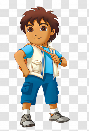 Cartoon Character - Boy Cartoon Character In Blue Outfit Transparent PNG