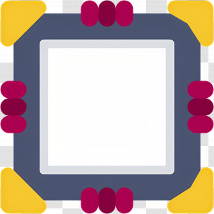 Photo Frame - Colorful Square Frame Transparent PNG