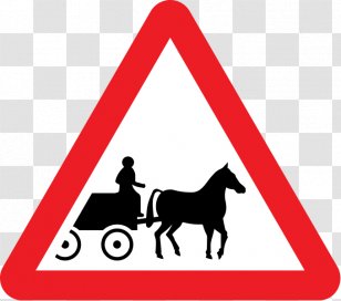 Car Horse-drawn Vehicle Traffic Sign Warning - Flower Transparent PNG