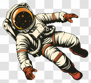 Astronaut - Astronaut Drifting In Outer Space Transparent PNG