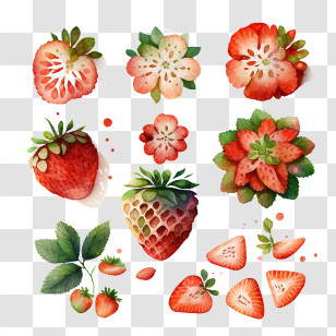 Strawberry
 - Strawberry Illustrations In Watercolor Style Transparent PNG