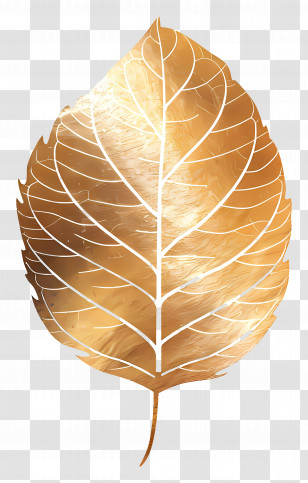 Gold Leaf - Golden Leaf Illustration For Elegant Design Transparent PNG