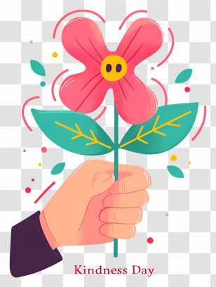 World Kindness Day - Flower For Kindness Day Illustration Transparent PNG