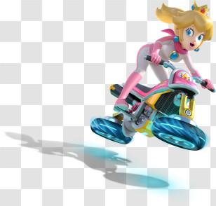 Blonde Hair - Princess Riding A Bike In Racing Gear Transparent PNG