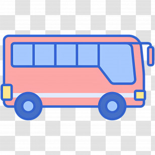 School Bus - Cartoon Bus Illustration Transparent PNG
