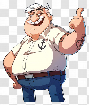 Albert Reynolds - Sailor With Tattoos Transparent PNG