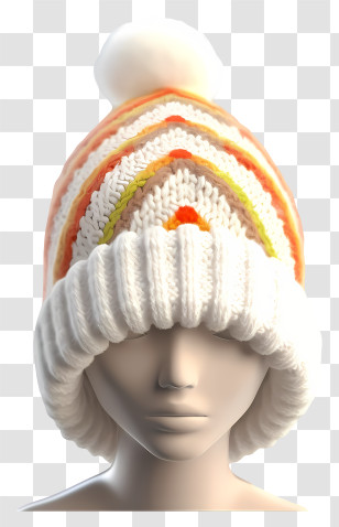 Knitted Beanie Hat - Warm Knitted Hat For Winter Transparent PNG