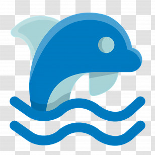 Dolphin - Blue Dolphin In Water Transparent PNG