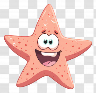 Patrick Star - Happy Cartoon Starfish Transparent PNG