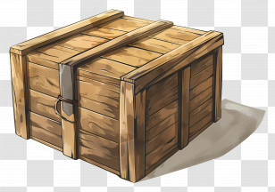 Cargo Wooden Box - Wooden Crate For Storage Transparent PNG