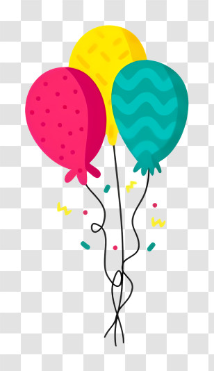 Colorful Balloons - Colorful Balloons For Party Decoration Transparent PNG