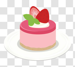 Food - Strawberry Cheesecake Delight Transparent PNG