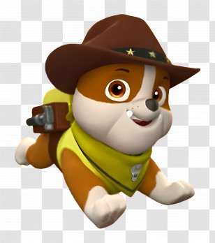 Paw Patrol - Cartoon Dog In Cowboy Hat Transparent PNG
