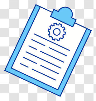 Clipboard - Blue Clipboard With Paper Transparent PNG