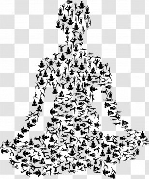 Yoga Lotus Position Silhouette - Exercise - Vector Transparent PNG