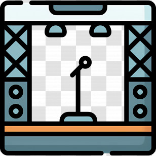 Stage Show - Stage With Microphone For Concert Transparent PNG