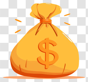 Sack Of Money - Golden Money Bag With Coins Transparent PNG