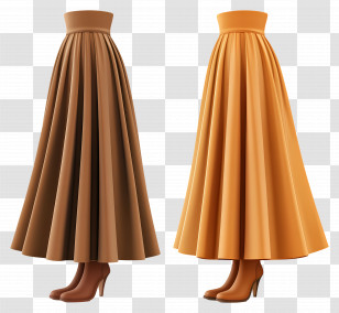 Autumn Skirt - Brown And Orange Skirts With Heels Transparent PNG