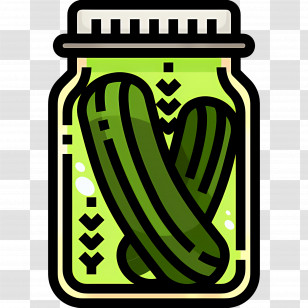 Pickle Jar - Pickle Jar With Green Cucumbers Transparent PNG