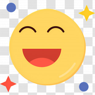 Smile Emoji - Laughing Emoji With Sparkles Transparent PNG