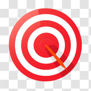 Target - Red Bullseye Target With Arrow Transparent PNG