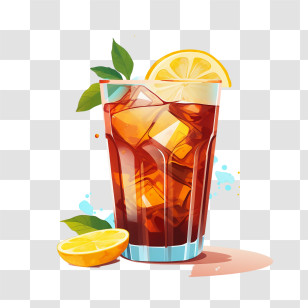 Ice Tea
 - Iced Tea With Lemon Drink Illustration Transparent PNG