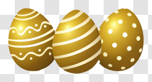 Gold Eggs - Golden Easter Eggs Transparent PNG