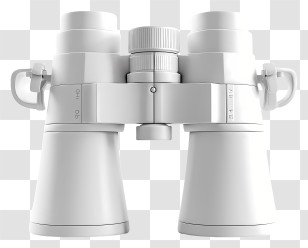 Binoculars - White Binoculars For Exploration Transparent PNG
