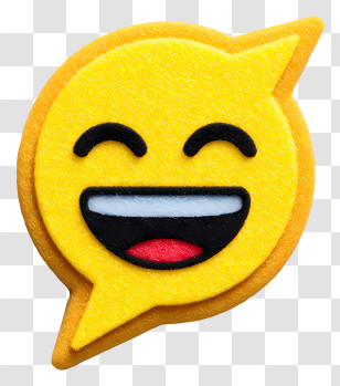 Smiling Emoji With Lightning Bolt - Laughing Yellow Chat Emoji Transparent PNG