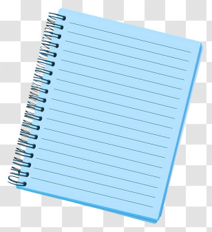 Blue Notebook Paper - Blue Spiral Notebook Transparent PNG