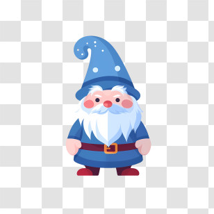 Christmas Gnome - Blue Gnome With Adorable Design Transparent PNG