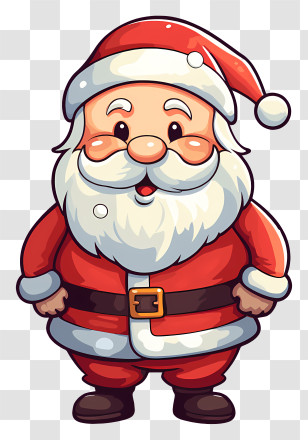 Icon - Cartoon Santa Claus With Red Suit Transparent PNG