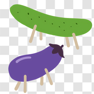 Icon - Vegetable Animals With Sticks Transparent PNG