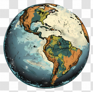 Earth - Earth Globe Illustration Transparent PNG