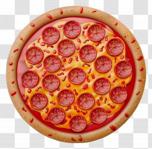 Pepperoni Pizza - Pepperoni Pizza Illustration Transparent PNG