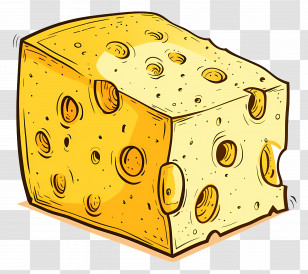 Yellow Swiss Cheese With Holes - Yellow Swiss Cheese With Holes Illustration Transparent PNG
