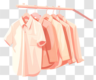 Shirts Hanging On Rack - Hanging Shirts On Clothing Rack Transparent PNG