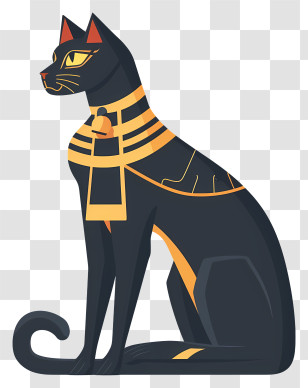 Egypt Bastet - Egyptian Cat Statue Transparent PNG